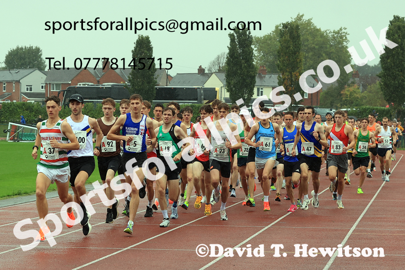 Senior Mens 6 Stage 2025 Northern Athletics Autumn Road Relays, Leigh, Lancashire. Photo: David T. Hewitson/Sports for All Pics